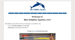 Desktop Screenshot of bluedolphinsaquatics.com