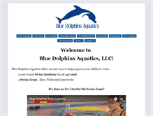Tablet Screenshot of bluedolphinsaquatics.com